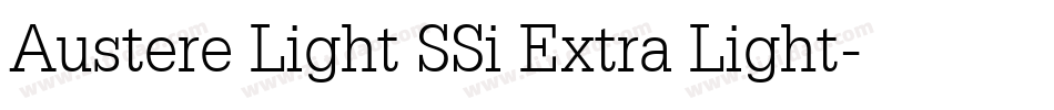 Austere Light SSi Extra Light字体转换